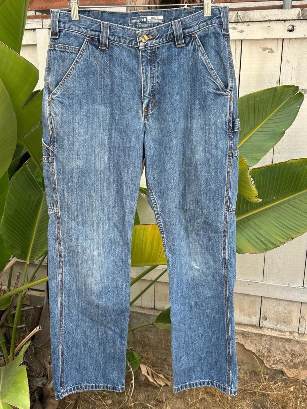 Carhartt Loose Fit Carpenter Jeans 32x30 Workwear Utility Denim Pants